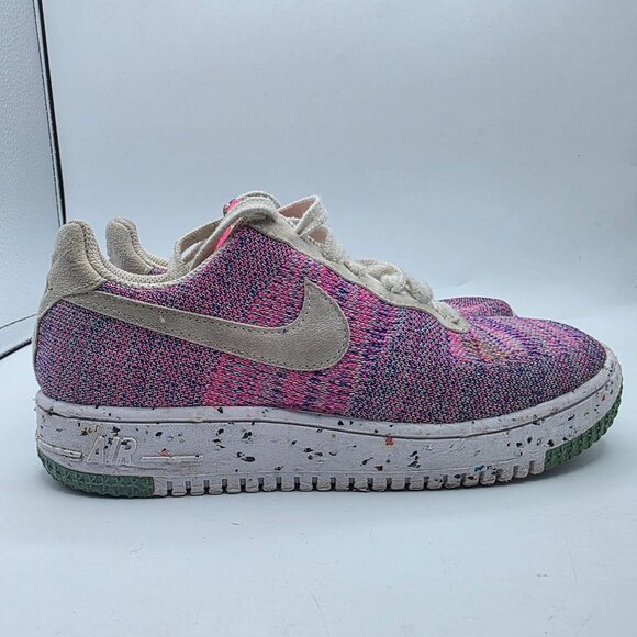 Nike Air Force 1 Crater Knit Pink Purple Fuchsia Glow Womens Size 6 Shoes - Picture 12 of 13